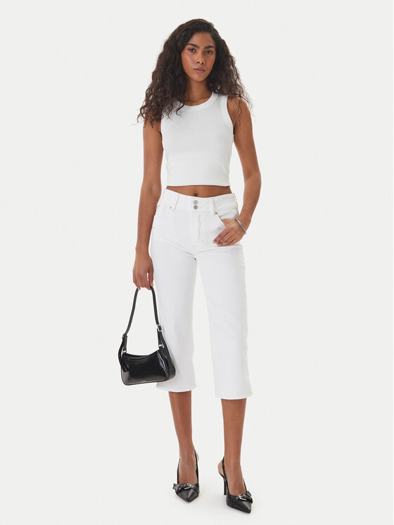 Guess Jeans Guess Jeans Jeans hlače W6GA2G D0131 Bela Regular Fit