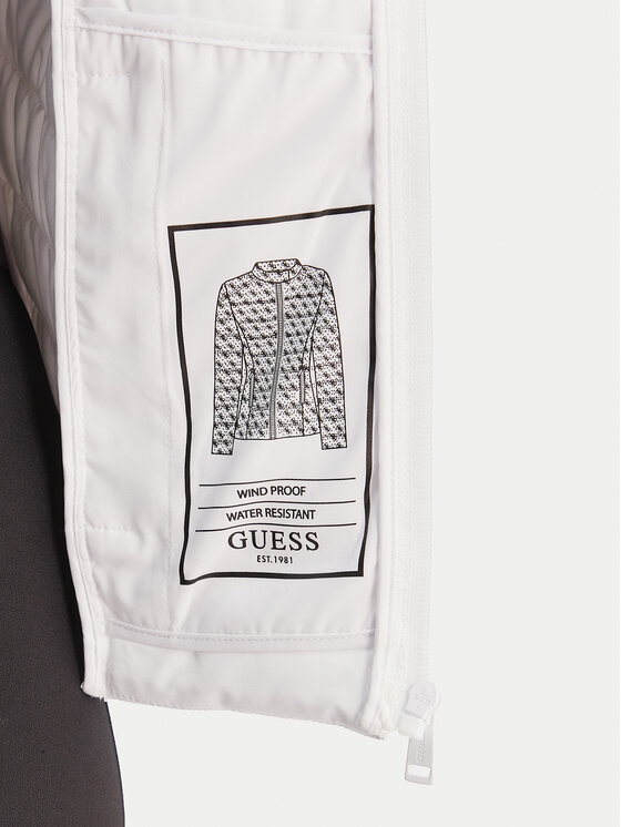 Guess Guess Μπουφάν μεταβατικό W6RL02 WJ492 Λευκό Regular Fit
