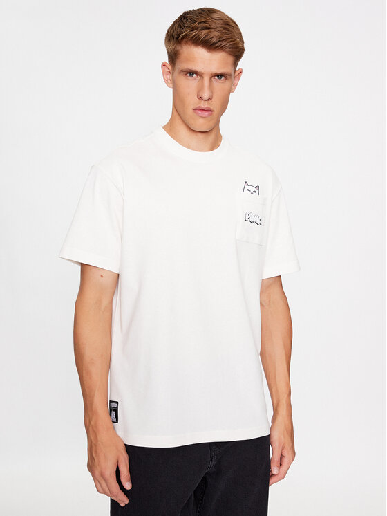 Puma T-krekls Puma X Ripndip 622195 Écru Relaxed Fit