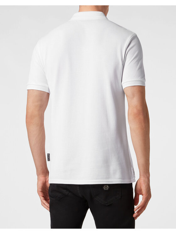 PHILIPP PLEIN PHILIPP PLEIN Polo 275 Biały Slim Fit