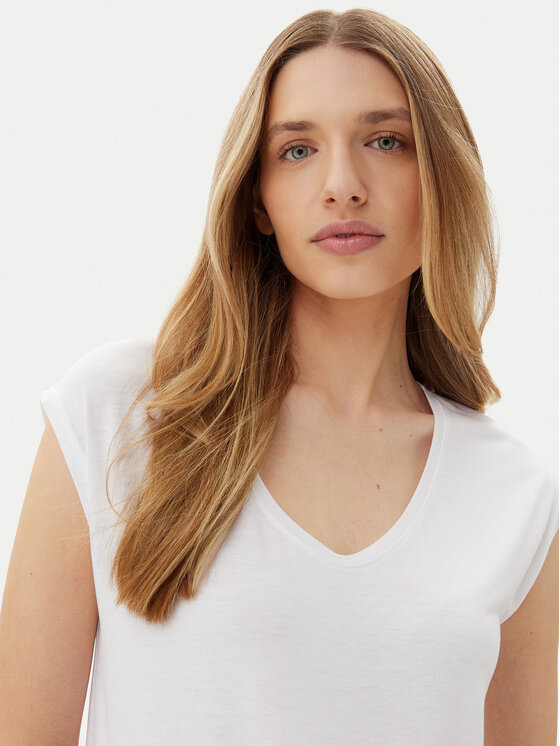 Pieces Pieces T-Shirt Billo 17078732 Biały Loose Fit