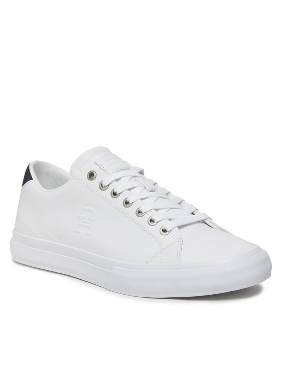 Tommy Hilfiger Tommy Hilfiger Сникърси Th Hi Vulc Street Low Lth Ess FM0FM04896 Бял