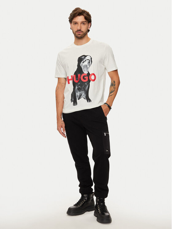 HUGO Hugo Tricou Dayaking 50523979 Écru Regular Fit