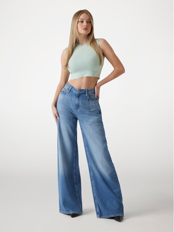 Guess Guess Top 161417 Zielony Classic Fit
