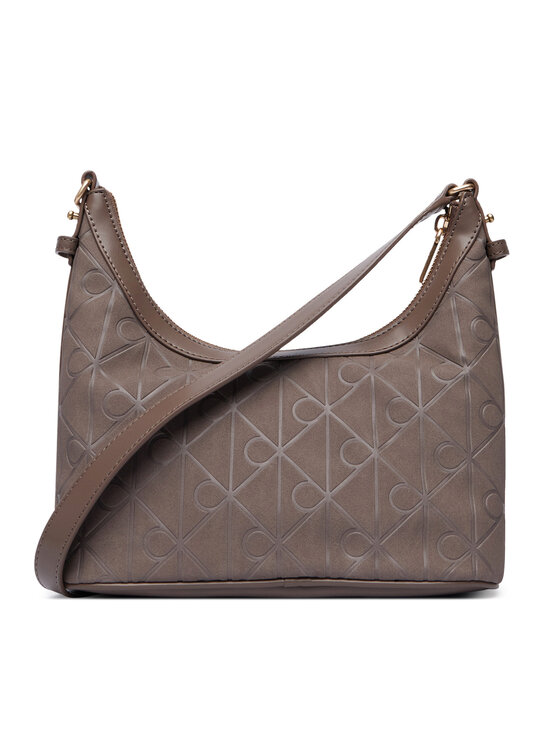 Calvin Klein Calvin Klein Geantă Emblem Aop Sueded Shoulder Bag LV04F3880G Bej