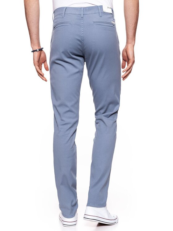 Wrangler Wrangler Chinosy CHINO Niebieski Slim Fit