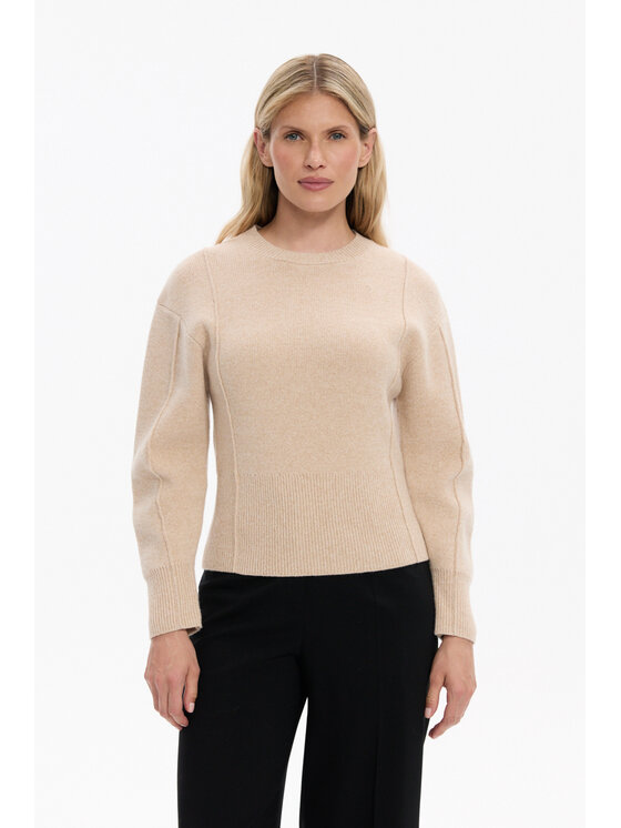 Deni Cler Milano Deni Cler Milano Sweter T-DC-S462-F5-90-72-1 Beżowy Regular Fit