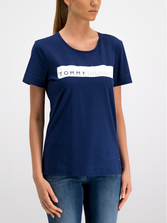 Tommy Hilfiger Tommy Hilfiger T-Shirt WW0WW25177 Σκούρο μπλε Regular Fit