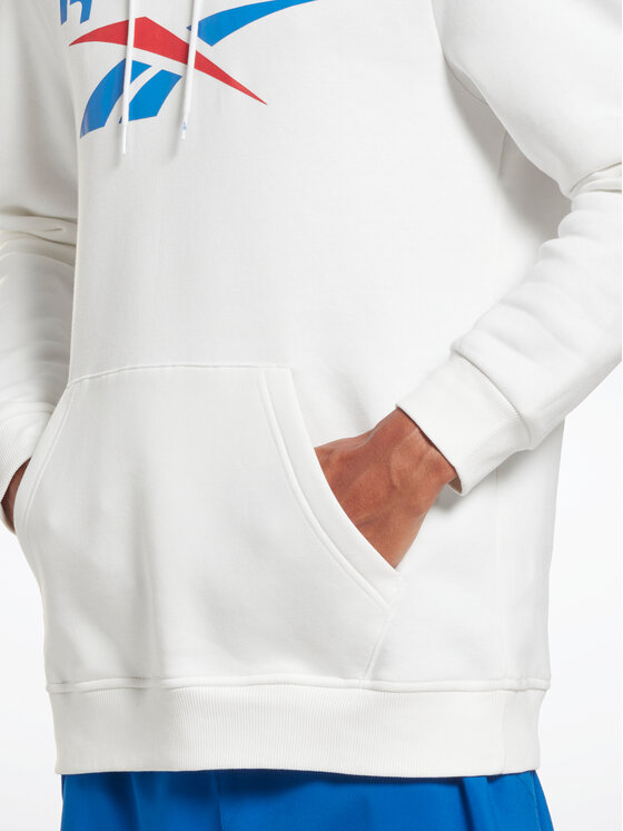 Reebok Reebok Μπλούζα Identity Stacked Logo H54805 Λευκό Regular Fit
