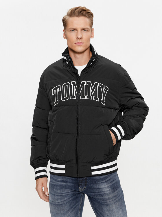 Tommy Jeans Bomber stila jaka DM0DM17479 Melns Relaxed Fit