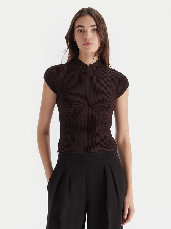 TWINSET TWINSET Bluză 252TT3550 Maro Regular Fit