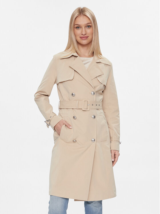 Guess Guess Тренч Asia W4RL00 WF5Z2 Бежов Regular Fit