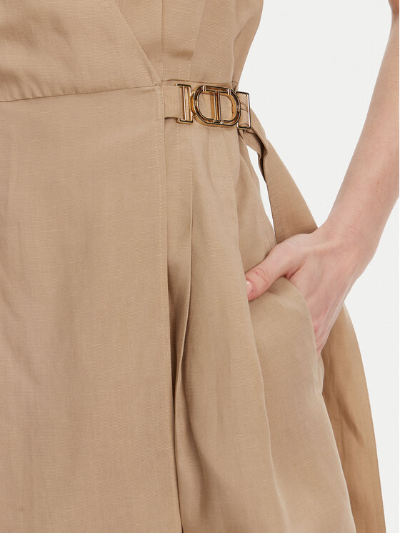 TWINSET TWINSET Suvekleit 251TT2072 Beež Loose Fit