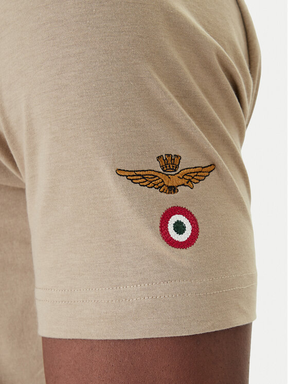 Aeronautica Militare Aeronautica Militare T-Shirt 261TS2536UJ00641 Beżowy Regular Fit