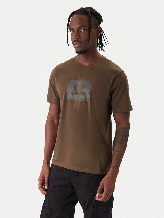 C.P. Company C.P. Company Тишърт RCCMTS723A005100W Зелен Regular Fit