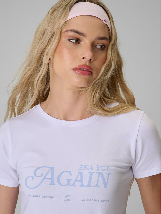 4F 4F T-Shirt APRES SEA Biały Slim Fit