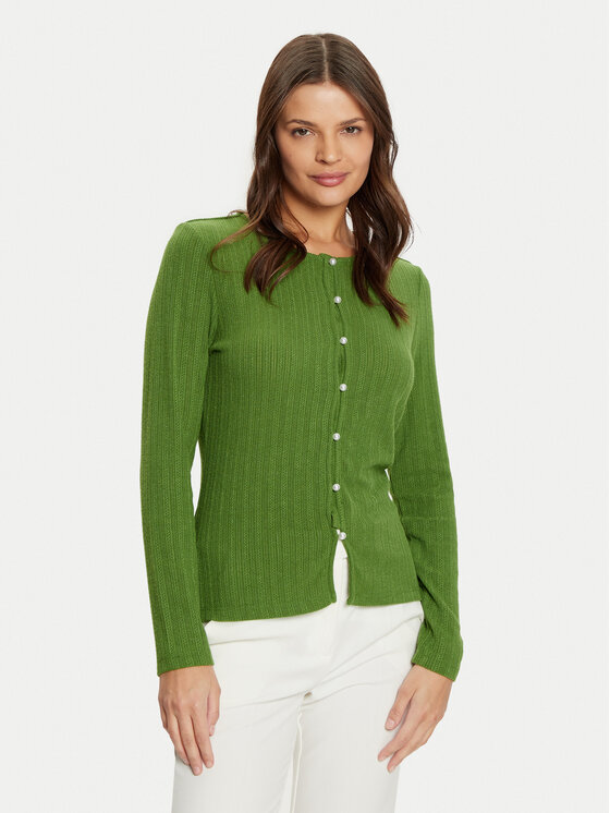 Vila Kardigán Dalena 14102368 Zelená Slim Fit