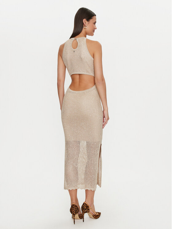 Guess Guess Rochie de vară W4YK50 Z37G0 Bej Regular Fit