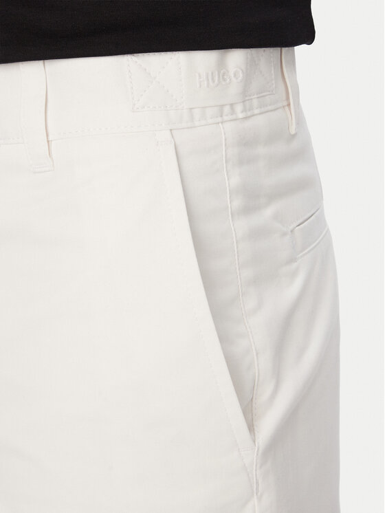 HUGO HUGO Szorty materiałowe Genar261S 50567293 Kremowy Slim Fit