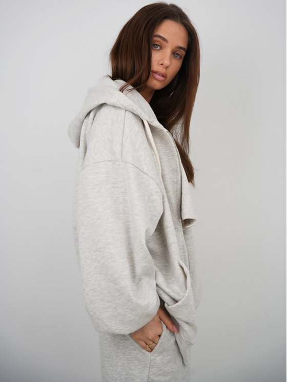MissDenim MissDenim Bluza Oversize Zip Hoodie Szary Oversize