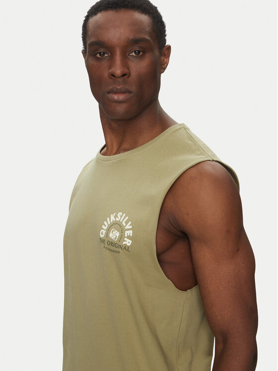 Quiksilver Quiksilver Majica brez rokavov EQYZT08029 Zelena Relaxed Fit