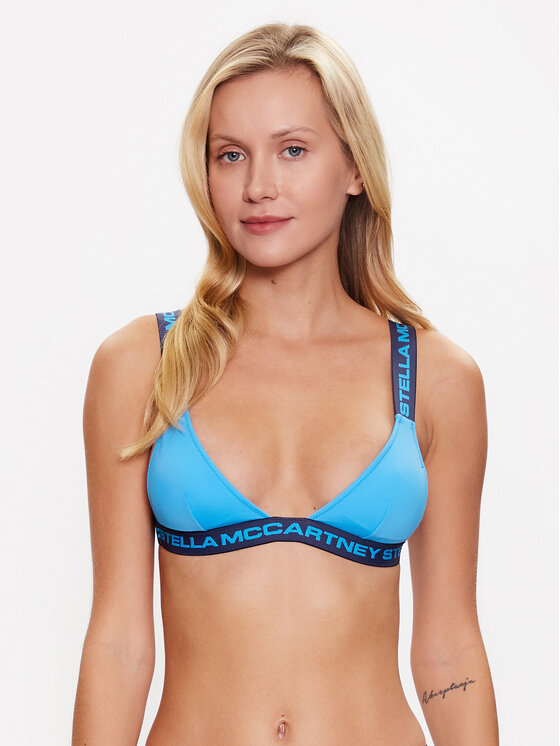 Stella McCartney Bikini partea de sus Logo Classic S7BY81890.45612 Albastru Albastru imagine noua