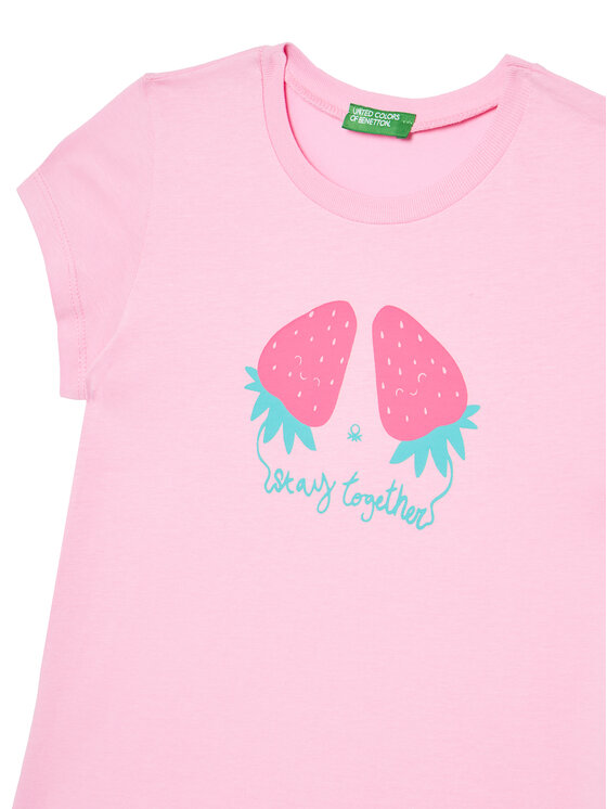 United Colors Of Benetton United Colors Of Benetton Футболка 3JERG10J3 Рожевий Regular Fit