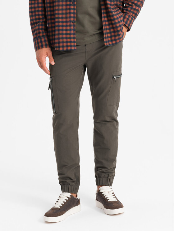 Ombre Ombre Joggery OM-PAJO-0200 Khaki Regular Fit