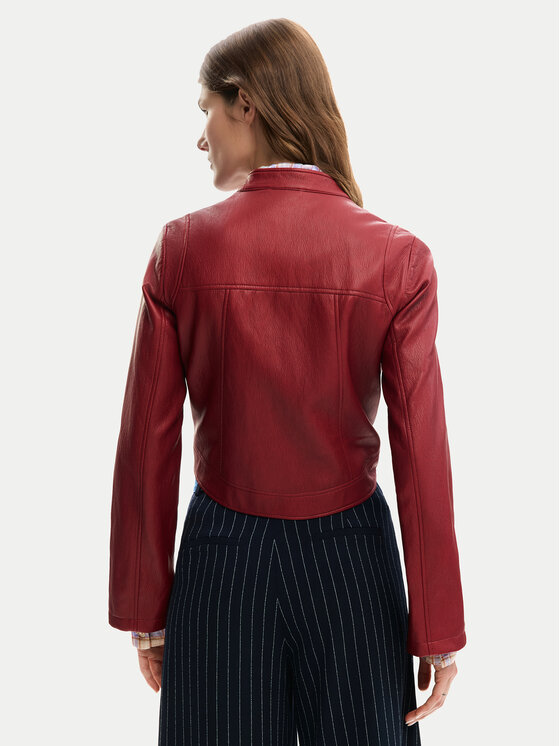 Desigual Desigual Giacca in similpelle Ariel 26SWEW09 Rosso Regular Fit