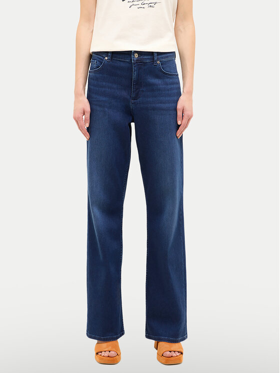 Mustang Mustang Jeans hlače Madison 1016596 Mornarsko modra Wide Fit