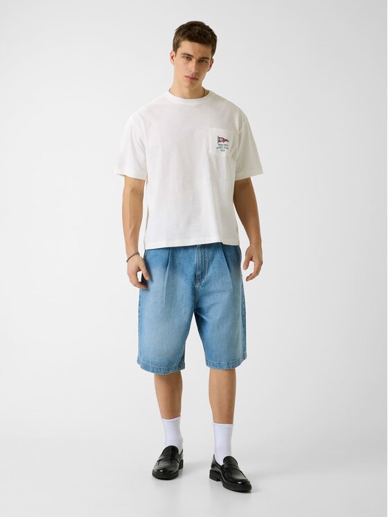 Guess Jeans Guess Jeans T-Shirt 181945 Bílá Classic Fit