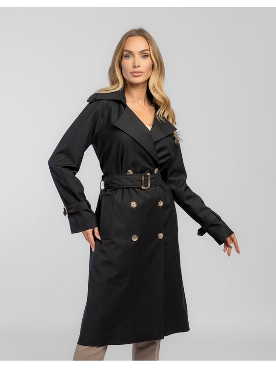 Salme Salme Trenčkot Adrianna Černá Regular Fit