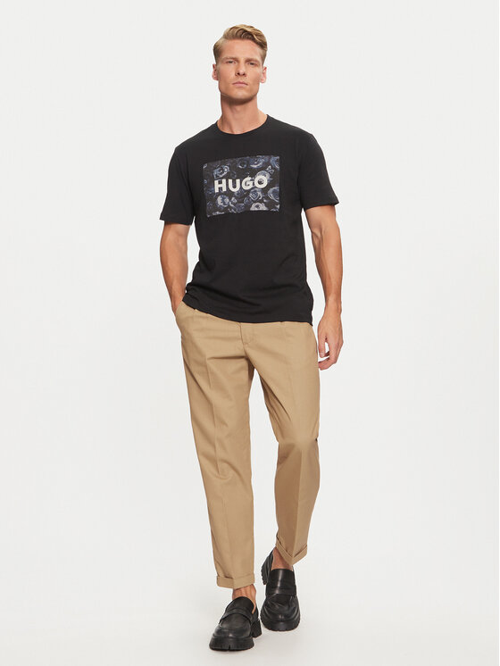 HUGO Hugo Marškinėliai 50523999 Juoda Regular Fit