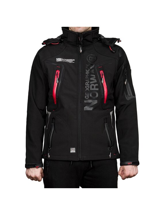 Geographical Norway Geographical Norway Kurtka softshell WU6068H/GN-BLACK / RED Czarny Regular Fit