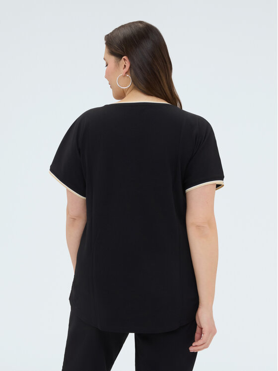 Fiorella Rubino Fiorella Rubino T-shirt G08ML009089N033 Nero Regular Fit