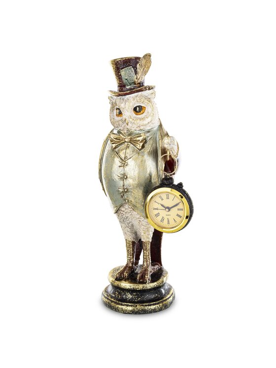 MIAhome MIAhome Figurka SOWA z zegarkiem II Kolorowy