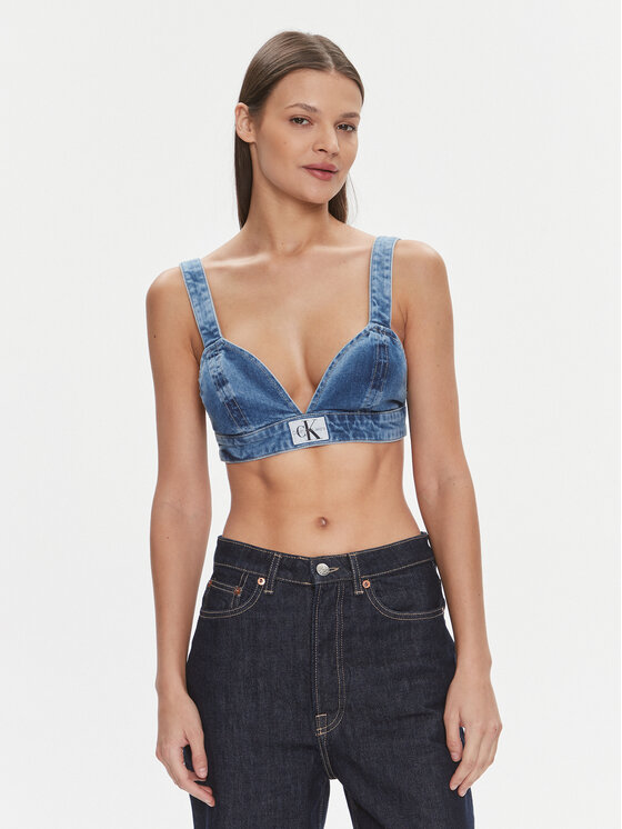 Calvin Klein Jeans Calvin Klein Jeans Top J20J222475 Modrá Slim Fit
