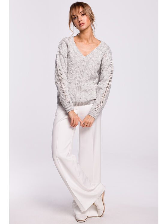Made of Emotion Made of Emotion Maglione M510 Grigio Basic Fit