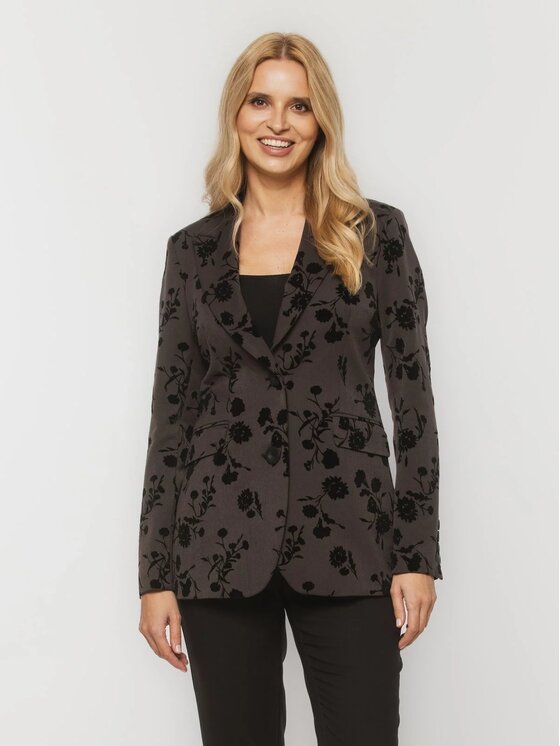 Willsoor Willsoor Marynarka 68165 Szary Slim Fit