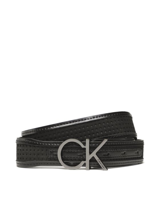 Calvin Klein Sieviešu josta Re-Lock Insert 3 Cm Perf Belt K60K610497 Melns