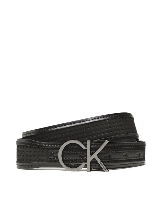 Curea de Damă Calvin Klein Re-Lock Insert 3 Cm Perf Belt K60K610497 Negru