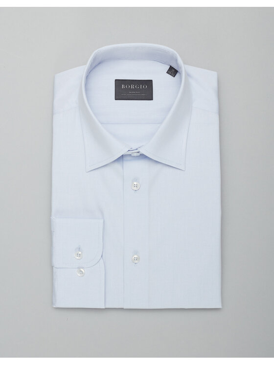 Borgio Borgio Koszula lavello Niebieski Slim Fit