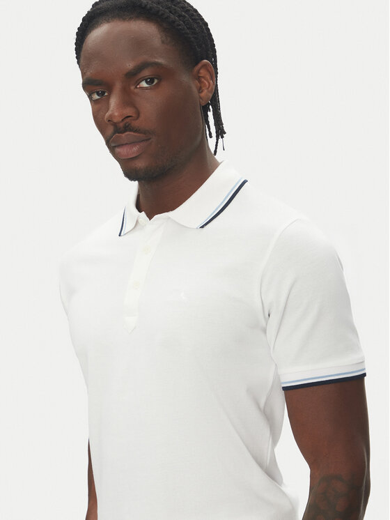 Lindbergh Lindbergh Polokošeľa 30-404010 Biela Relaxed Fit