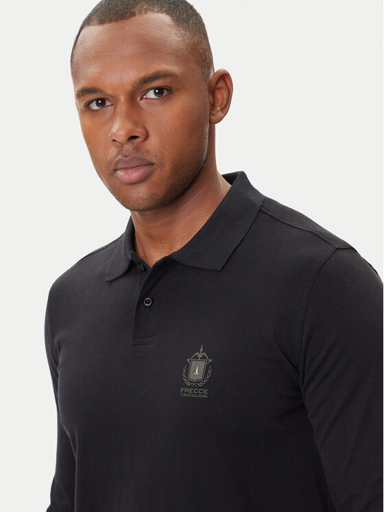 Aeronautica Militare Aeronautica Militare Polo 252PO1886UJ00703 Crna Regular Fit