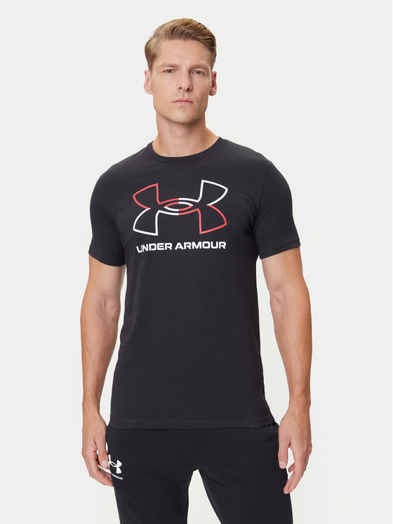 Under Armour Under Armour T-krekls Ua Gl Foundation Update Ss 1382915-001 Melns Loose Fit