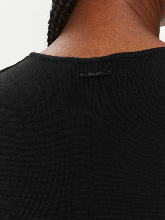 Calvin Klein Calvin Klein Φόρεμα υφασμάτινο Extra Fine Wool Shift Dress K20K206899 Μαύρο Regular Fit