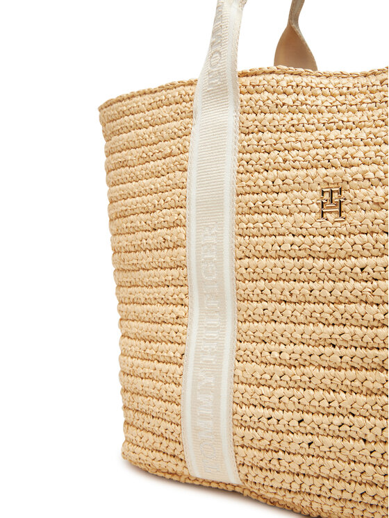 Tommy Hilfiger Tommy Hilfiger Geantă Th Spring Logo Tote AW0AW17196 Bej