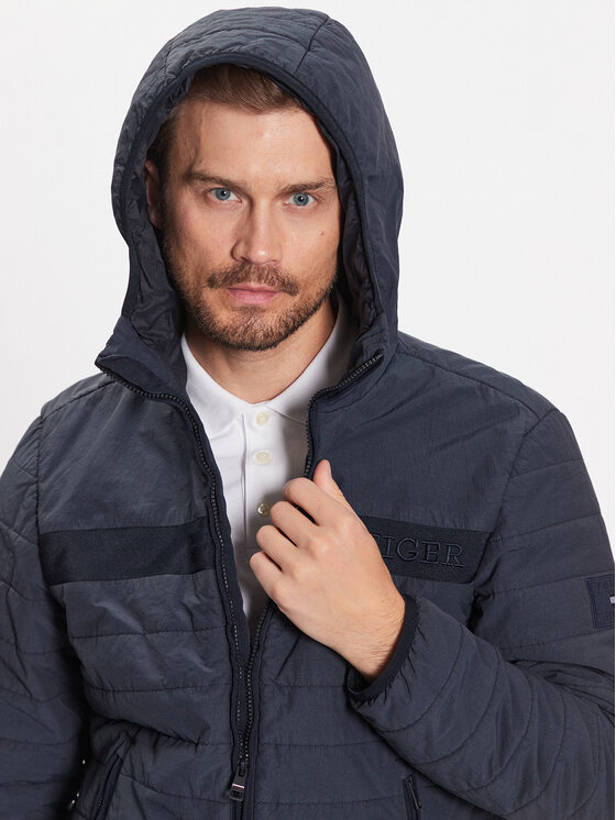 Tommy Hilfiger Tommy Hilfiger Bunda pro přechodné období MW0MW31639 Tmavomodrá Regular Fit
