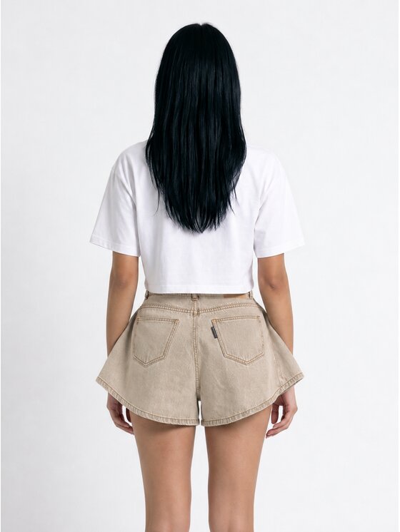 MissDenim MissDenim Szorty jeansowe Skorts Brązowy jasny Regular Fit