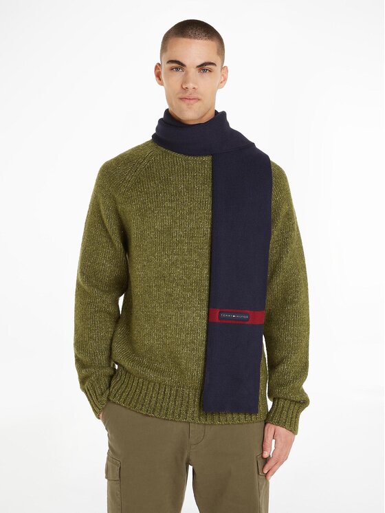 Tommy Hilfiger Tommy Hilfiger Sál Th Skyline Knit Scarf AM0AM11496 Sötétkék